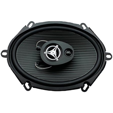 POWER ACOUSTIK Power Acoustik EF-573 Max 500 watt Edge Series Coaxial 3-Way Speakers; Black - 5 in. x 7 in. EF-573